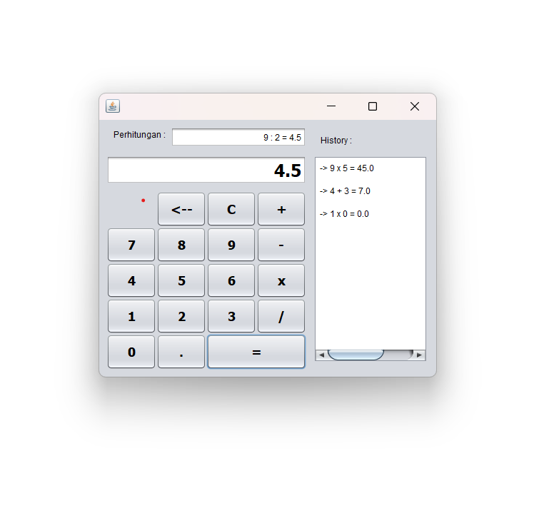 Calculator GUI Java