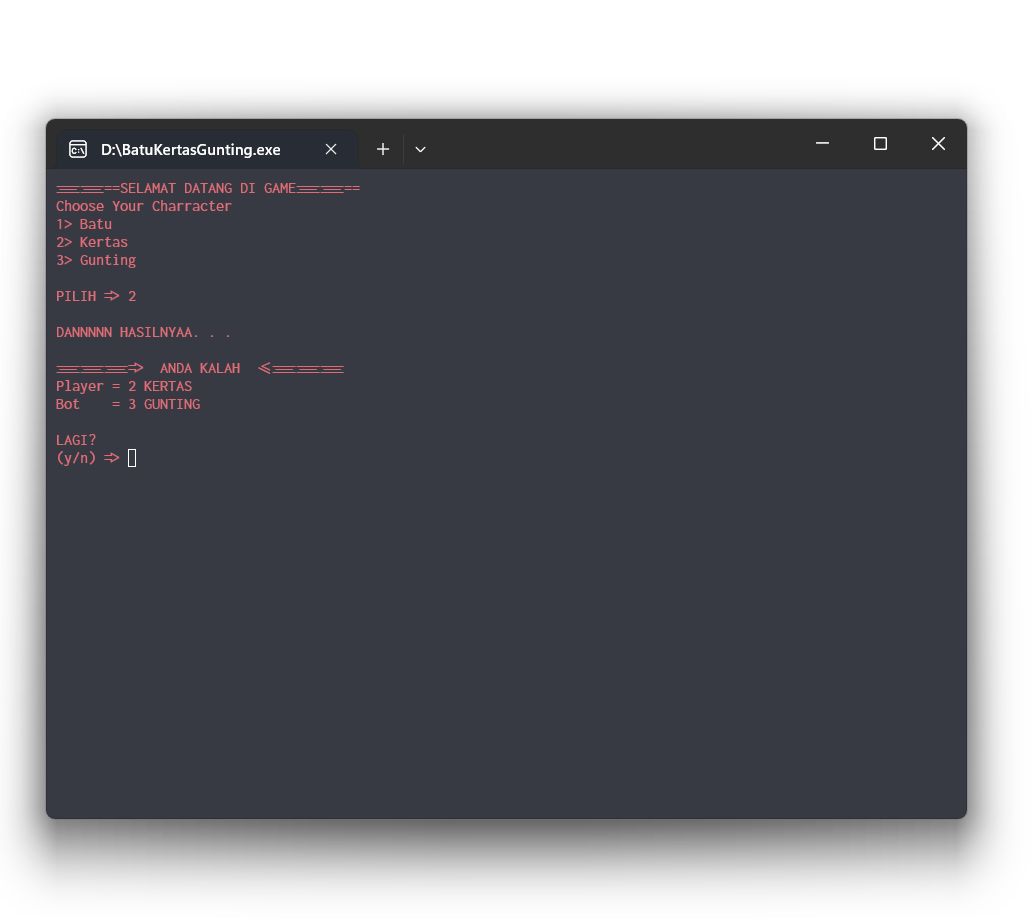 Rock Paper Scissors Game C++